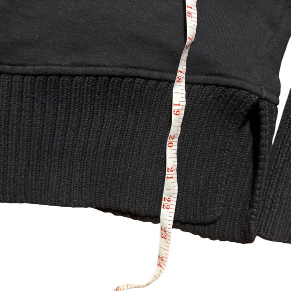 Athleta Bayridge Asymmetrical Ribbed Sweater Black- Size XS - Picture 8 of 9